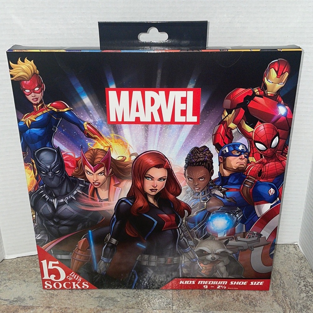 NWT Marvel super hero’s 15 days of socks kids